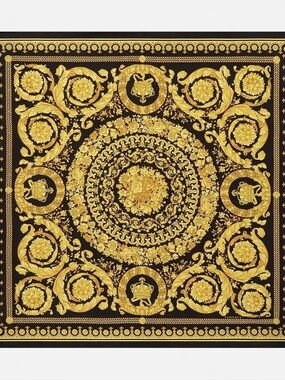 VERSACE Luxury Women’s Silk Scarf - Black and Gold